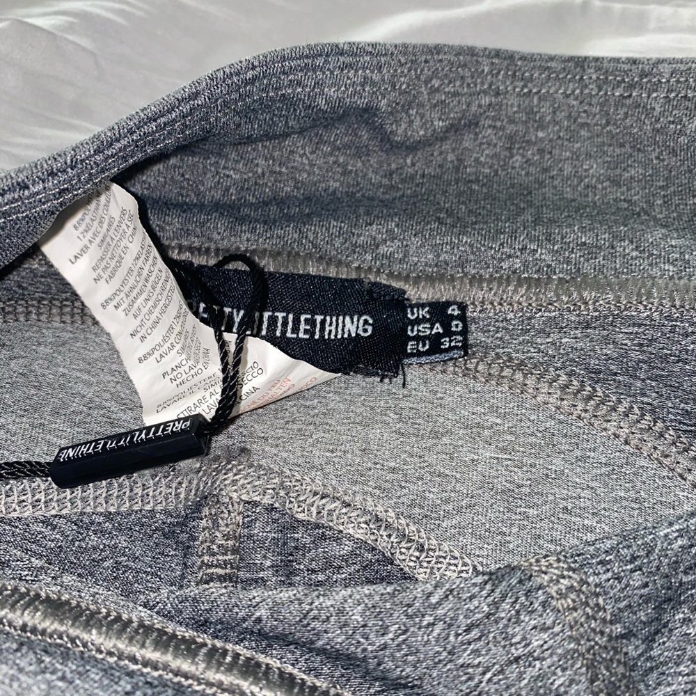 Grey Premium Contrast Panel High Waist Legging - Picture 3 of 6